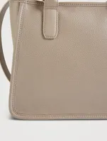 Small Le Foulonné Leather Tote Bag