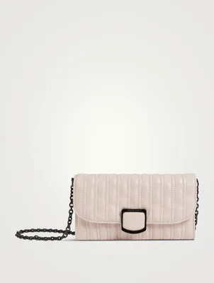 Brioche Quilted Leather Chain Wallet