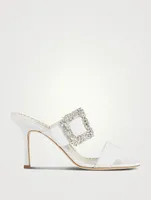 Gable Jewel Crepe de Chine Heeled Mules
