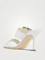 Gable Jewel Crepe de Chine Heeled Mules