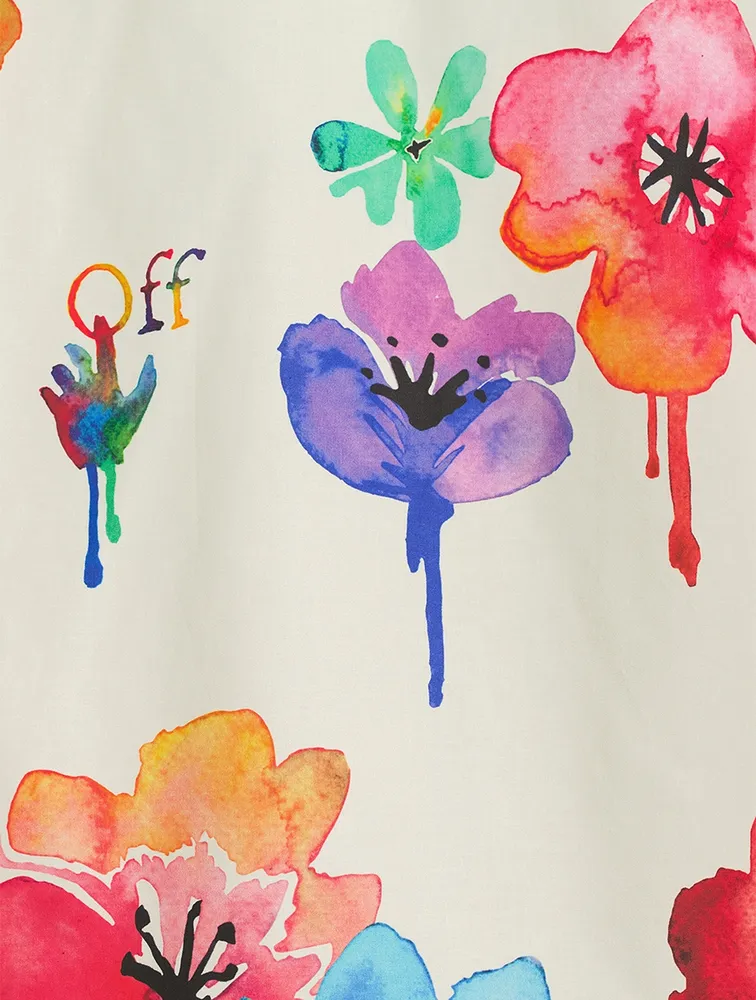 Watercolour Floral Crop Shirt