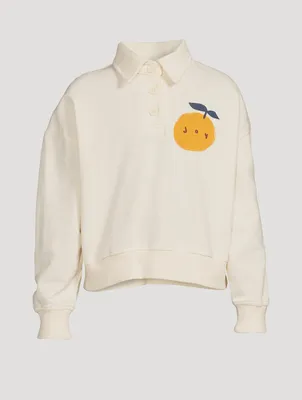 Joy Cotton Polo Sweatshirt