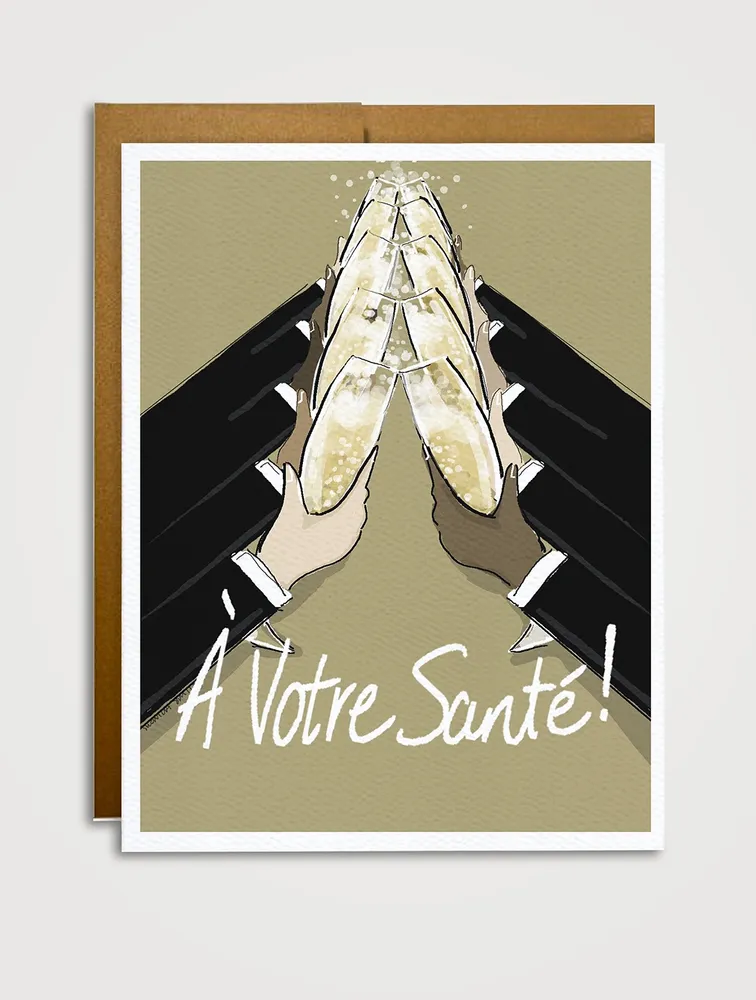 French Black Tie Toast Congratulations Boxed Notecard Set