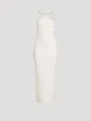 Embellished Halter Ottoman Gown