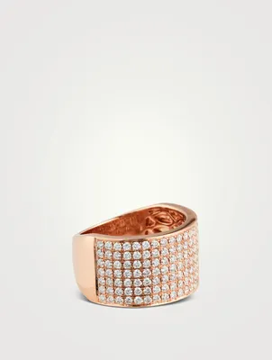 Marlow 18K Rose Gold Diamond Band Ring
