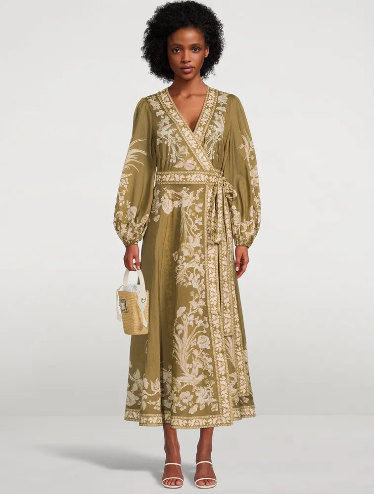 Anneke Wrap Midi Dress Floral Print