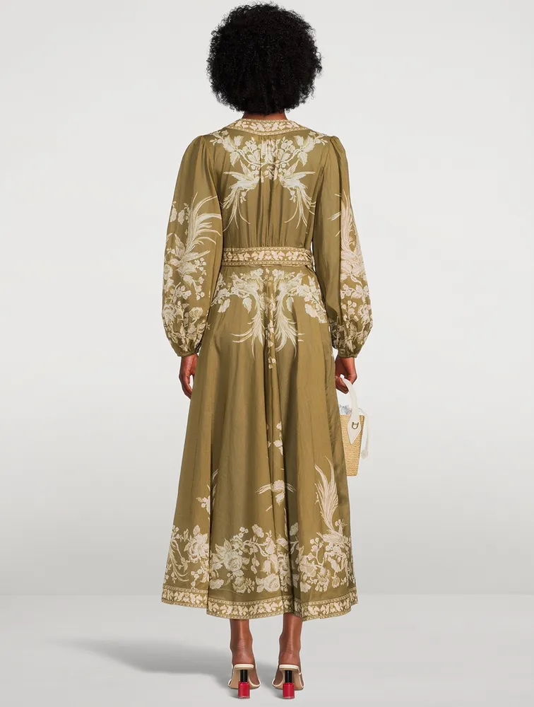 Anneke Wrap Midi Dress Floral Print
