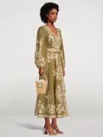 Anneke Wrap Midi Dress Floral Print