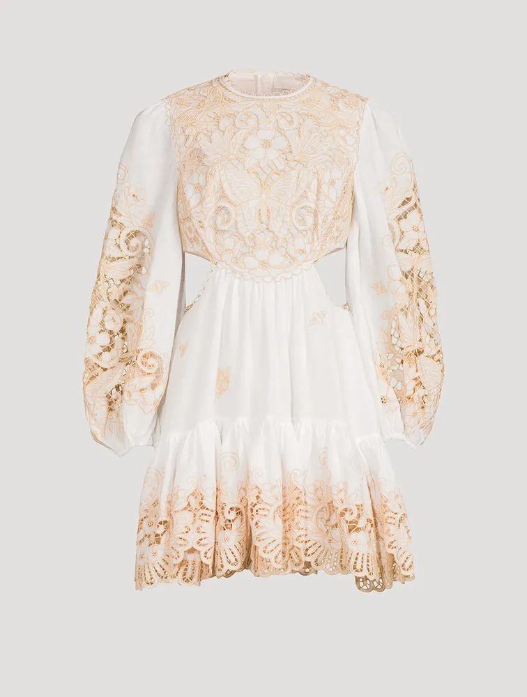 Jeannie Embroidered Mini Dress