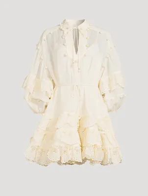 Lyre Ruffled Mini Dress