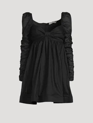 Violet Twist-Front Mini Dress