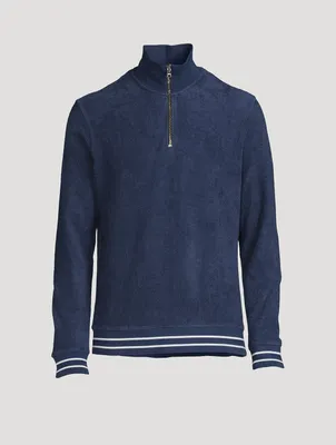 Isar Cotton Towelling Half-Zip Sweater