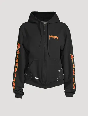 Metal Zip-Front Hoodie