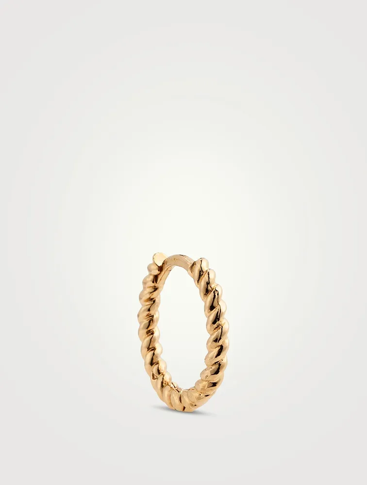 Small Rope Hoop Earring