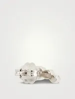 Invisible Set Five Diamond 18K Gold Curve Earring