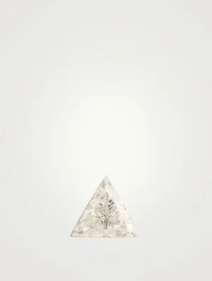 Invisible Set Triangle Diamond 18K Gold Stud Earring