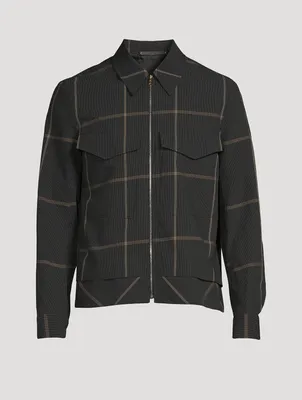Cotton And Linen Zip Jacket