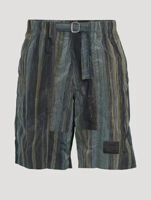 Nylon Striped Shorts