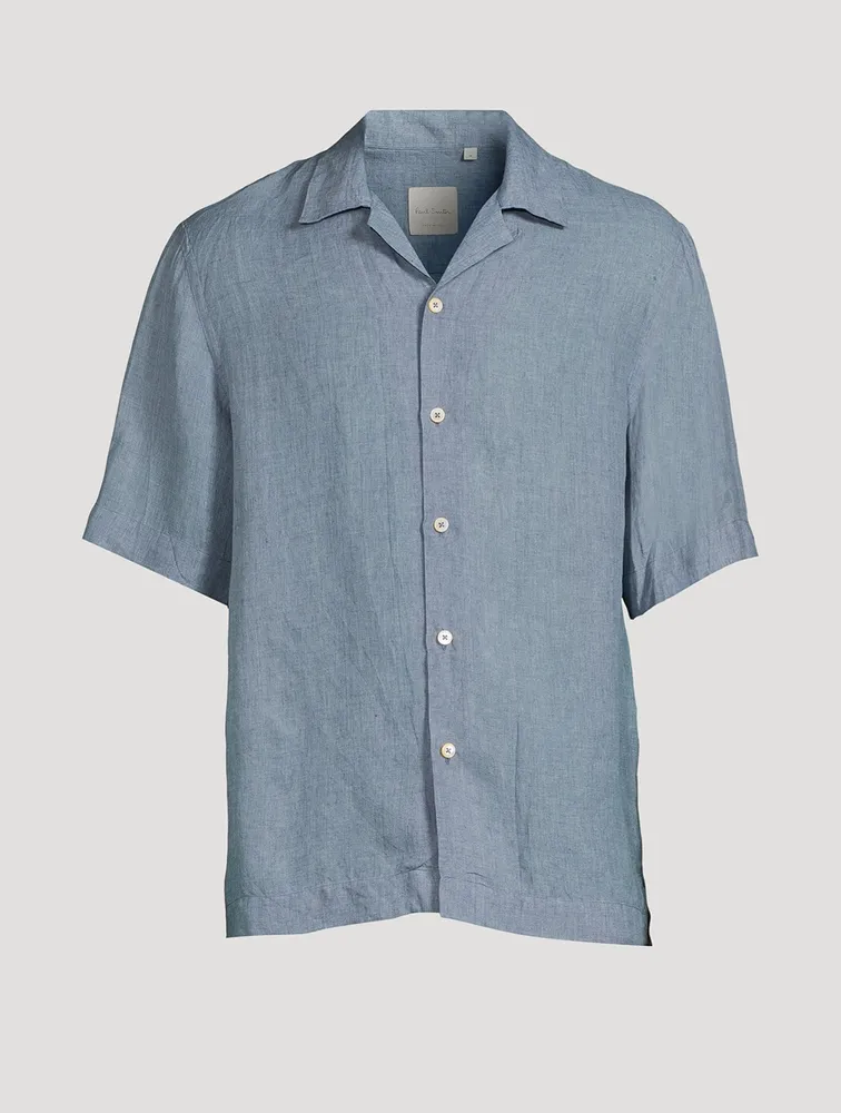 Linen Chambray Bowling Shirt