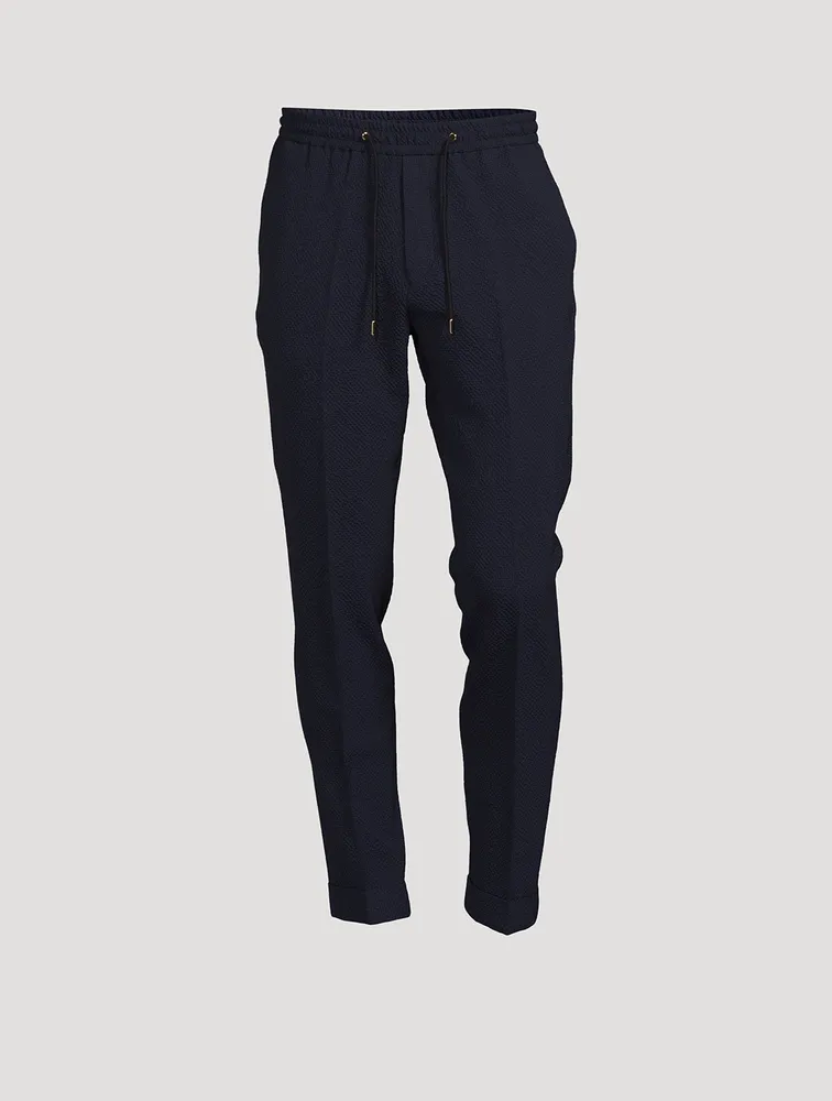 Wool Stretch Seersucker Pants