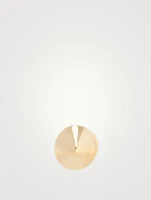 Short Spike 14K Gold Stud Earring
