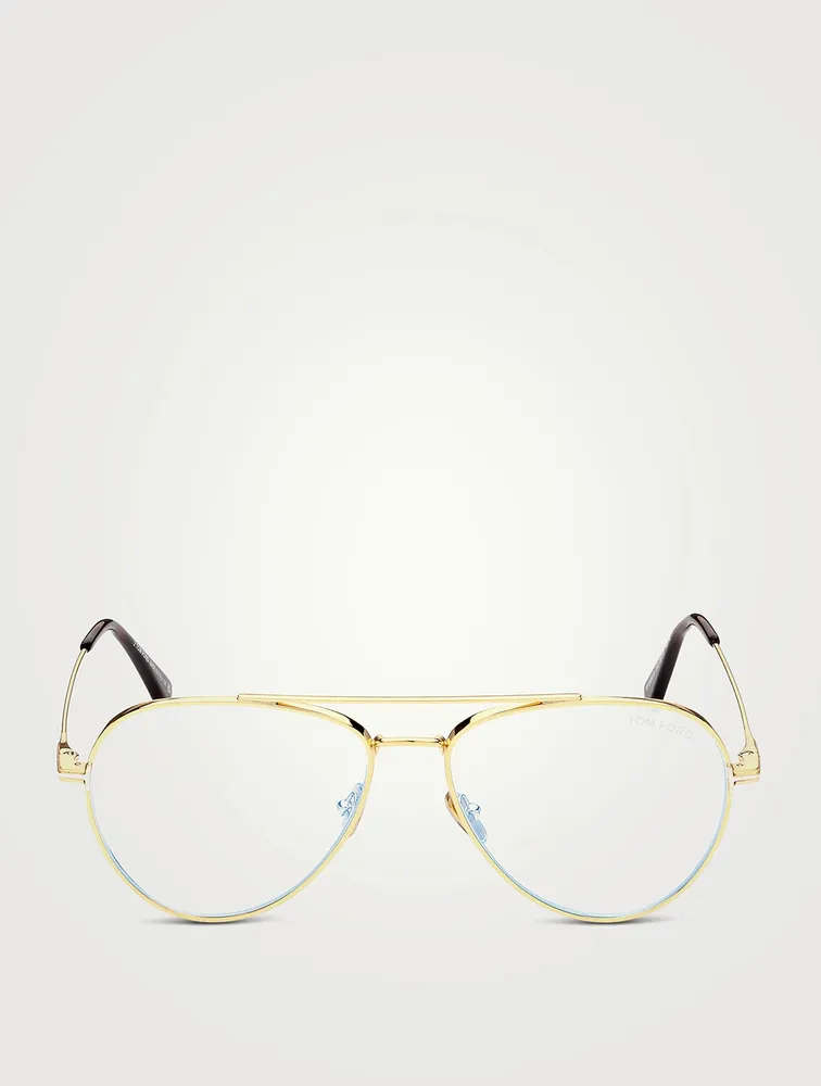 Aviator Optical Glasses With Blue Block Lenses