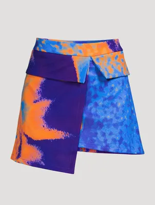 Mini Skirt In Sunflower Print