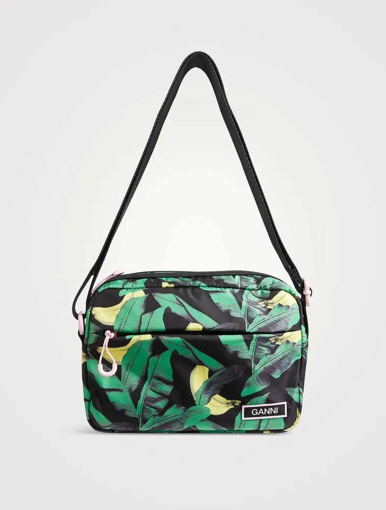 Festival Recycled Tech Fabric Crossbody Bag In Leopard Print