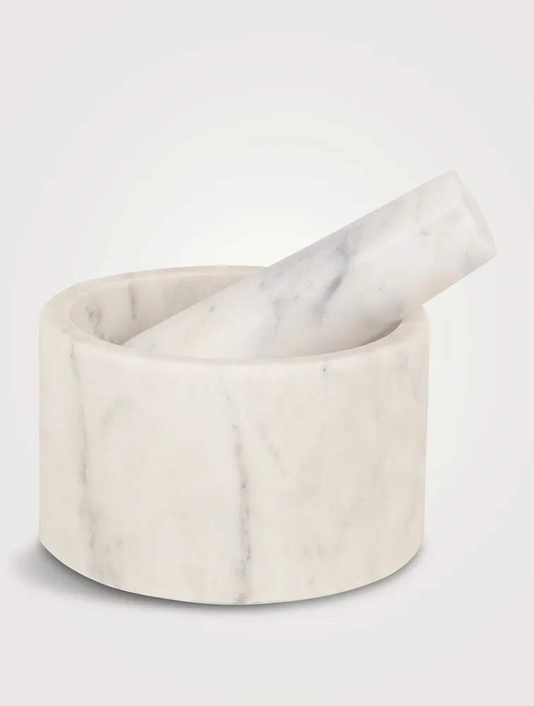 White Marble Mortar And Pestle
