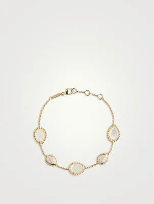 Serpent Bohème Five Motif Bracelet With Mother-Of-Pearl And Diamonds