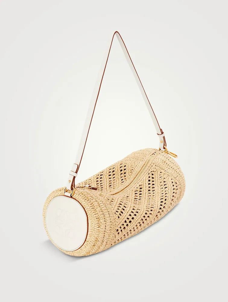 Loewe x Paula’s Ibiza Raffia Bracelet Pouch