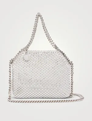Mini Falabella Crystal Mesh And Satin Tote Bag