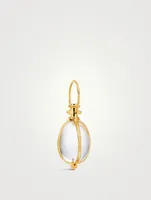 18K Gold Amulet Pendant With Rock Crystal
