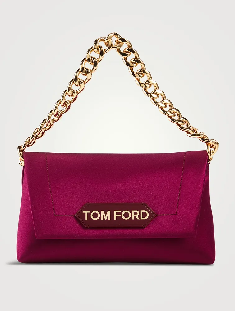 Mini Label Satin Chain Bag