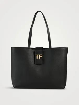 Small TF Leather Tote Bag