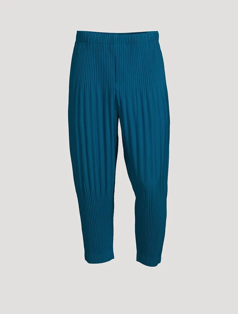 Colour Pleats Tapered Crop Pants
