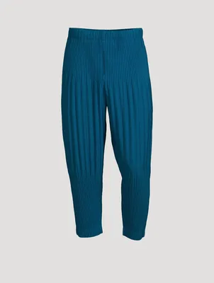 Colour Pleats Tapered Crop Pants