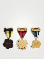 Set Of Three Icon Pins