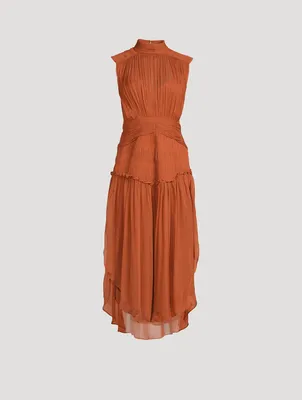Noemi Pleated Midi Dress