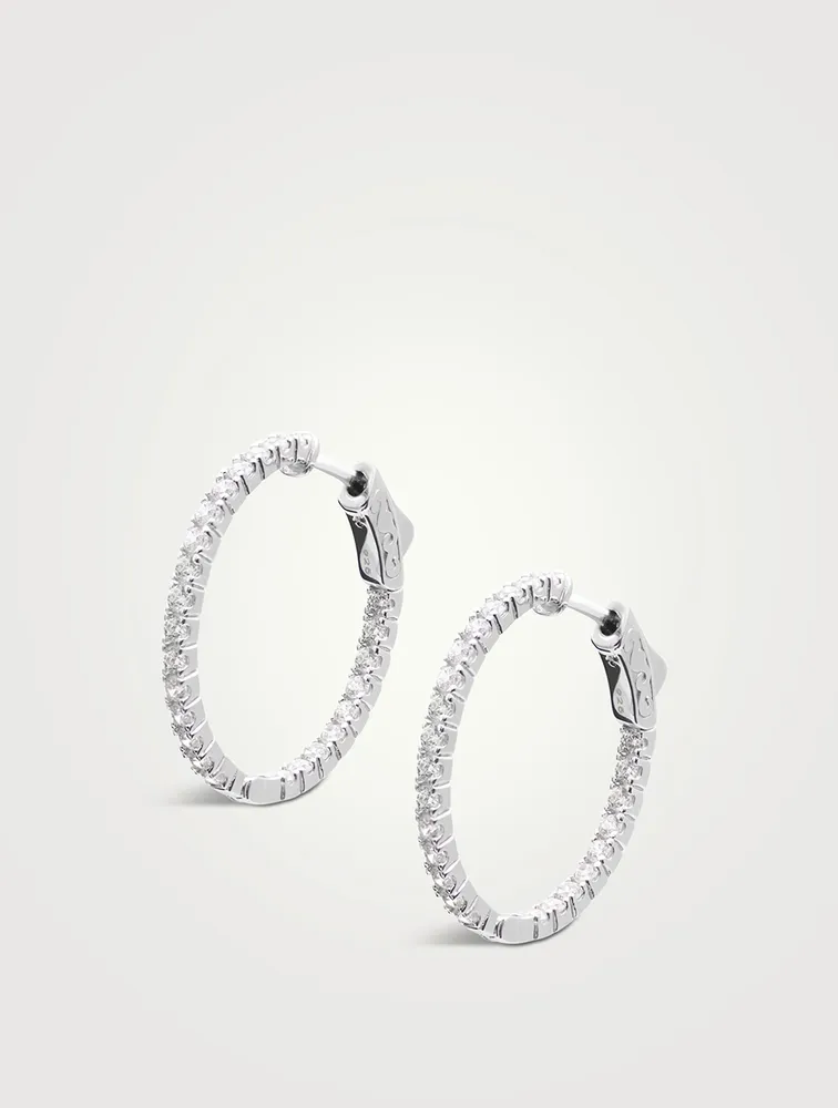 Small Cassia White Gold Vermeil Hoop Earrings