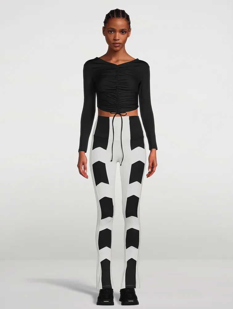 Arrow Split-Front Leggings