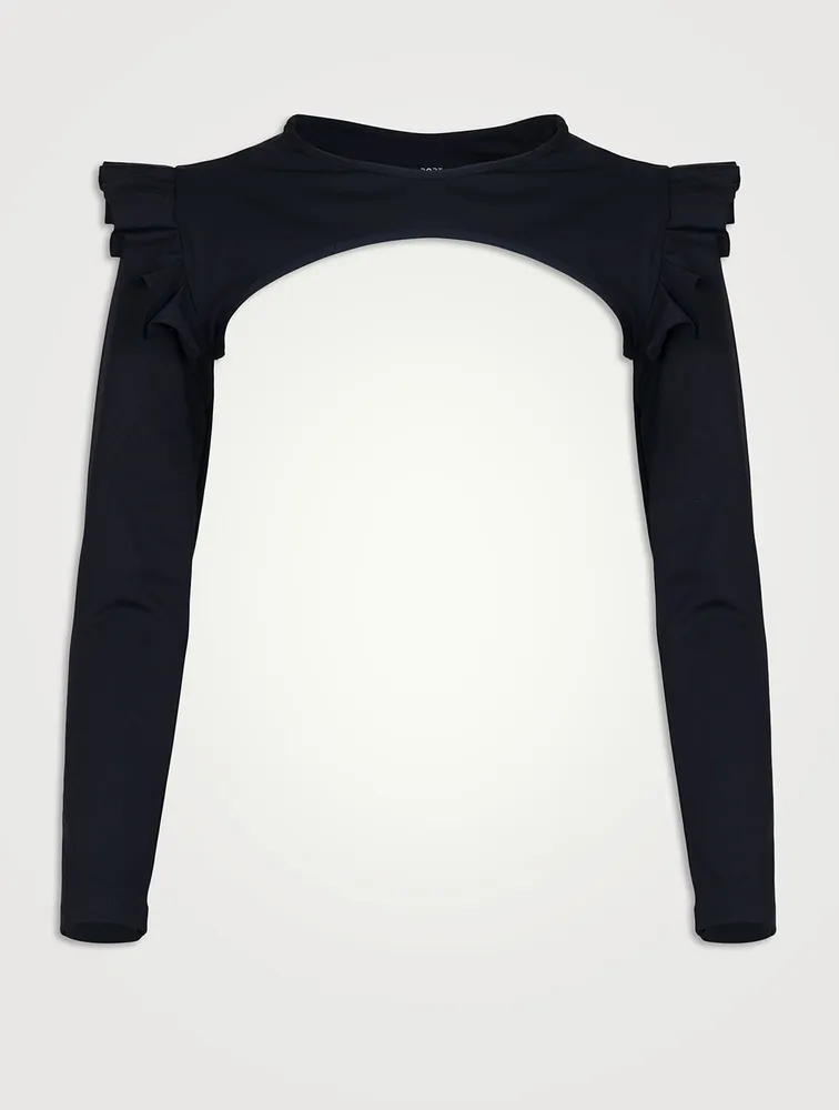 Ruffle Long-Sleeve Bolero