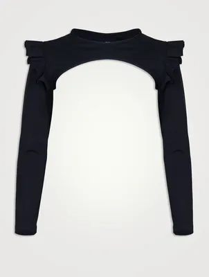 Ruffle Long-Sleeve Bolero