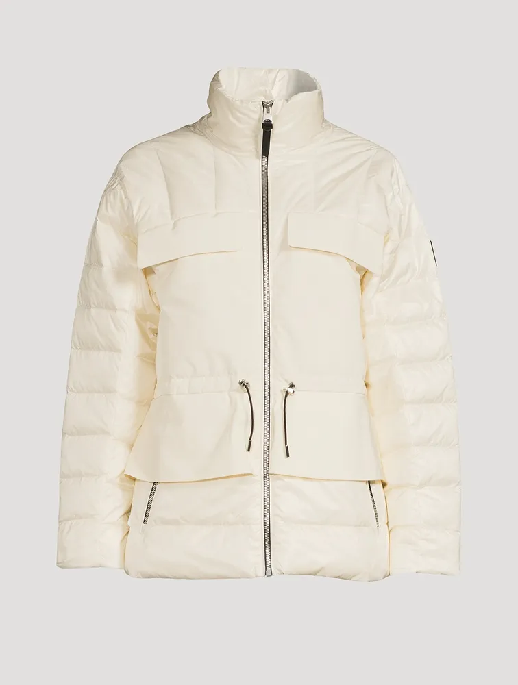 Heidee E3-Lite Mixed-Media Field Jacket With Peplum