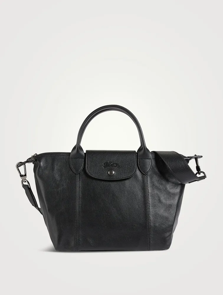 Small Le Pliage Cuir Top Handle Bag