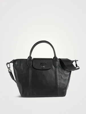 Small Le Pliage Cuir Top Handle Bag