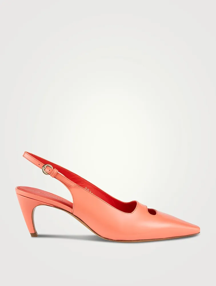 Leather Slingback Pumps