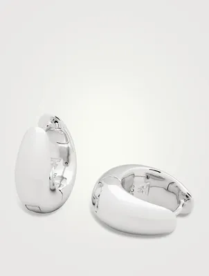 Small Ice Sterling Silver Hoop Earrings