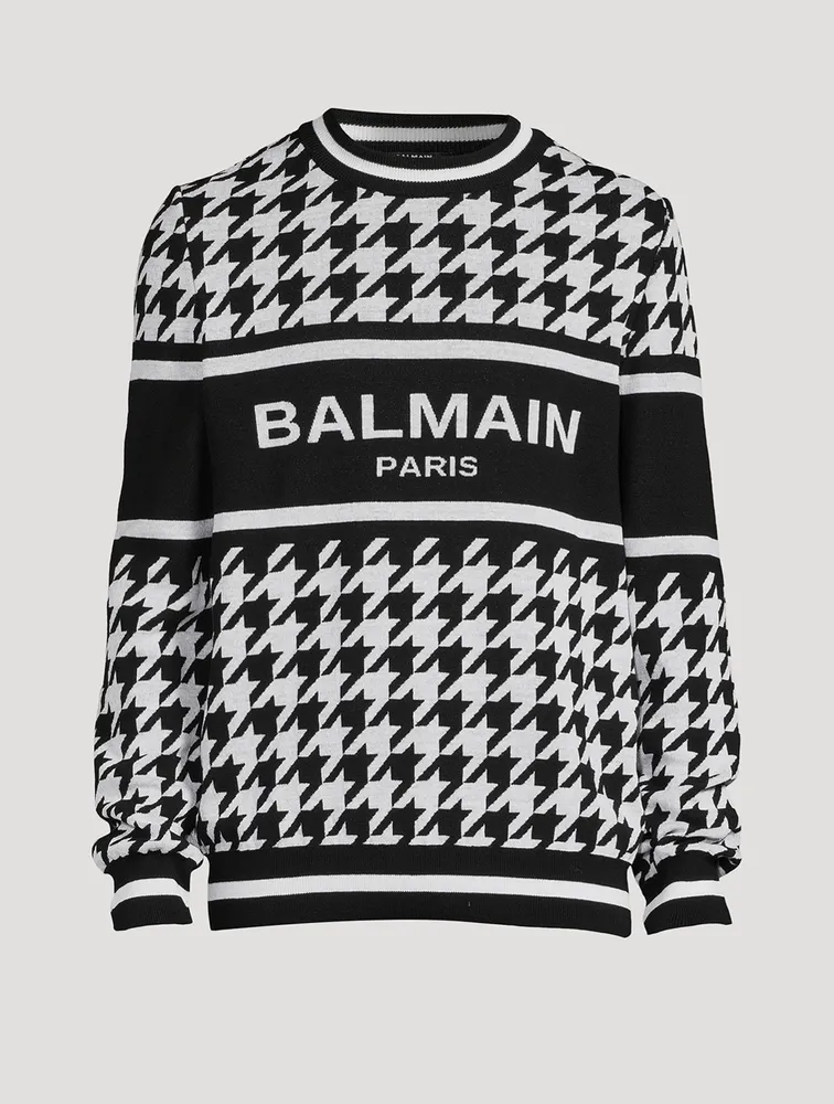 Wool And Linen Houndstooth Sweater
