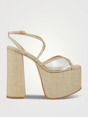 Sofie Raffia Platform Sandals